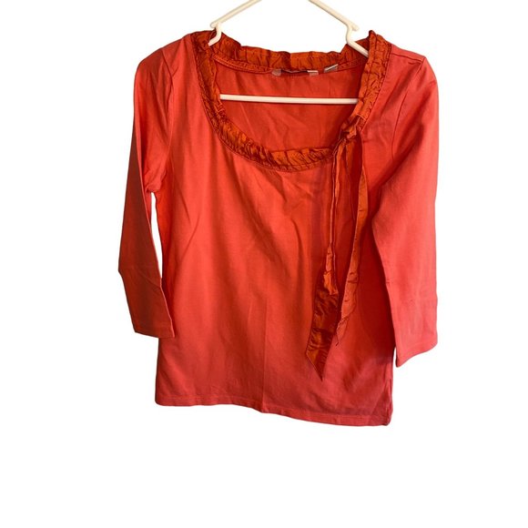 Liz Claiborne Tops - Liz Claiborne New York Coral Red Top Women's S